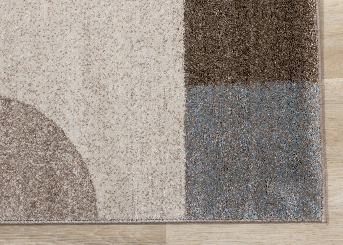 Contemporary Geometric Cream Area Rug
