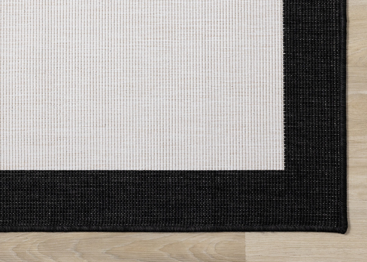 Contemporary Border Black Area Rug