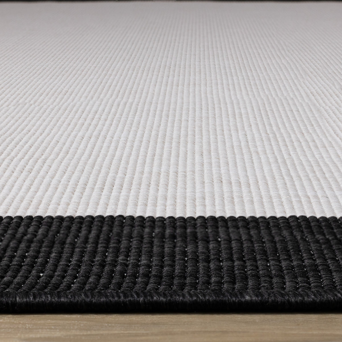 Contemporary Border Black Area Rug