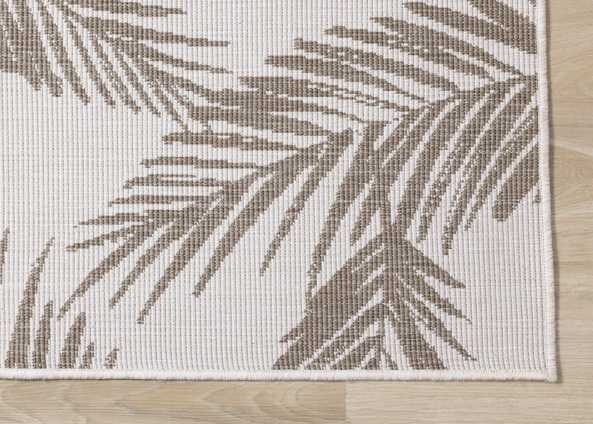 Contemporary Botanical Taupe Area Rug