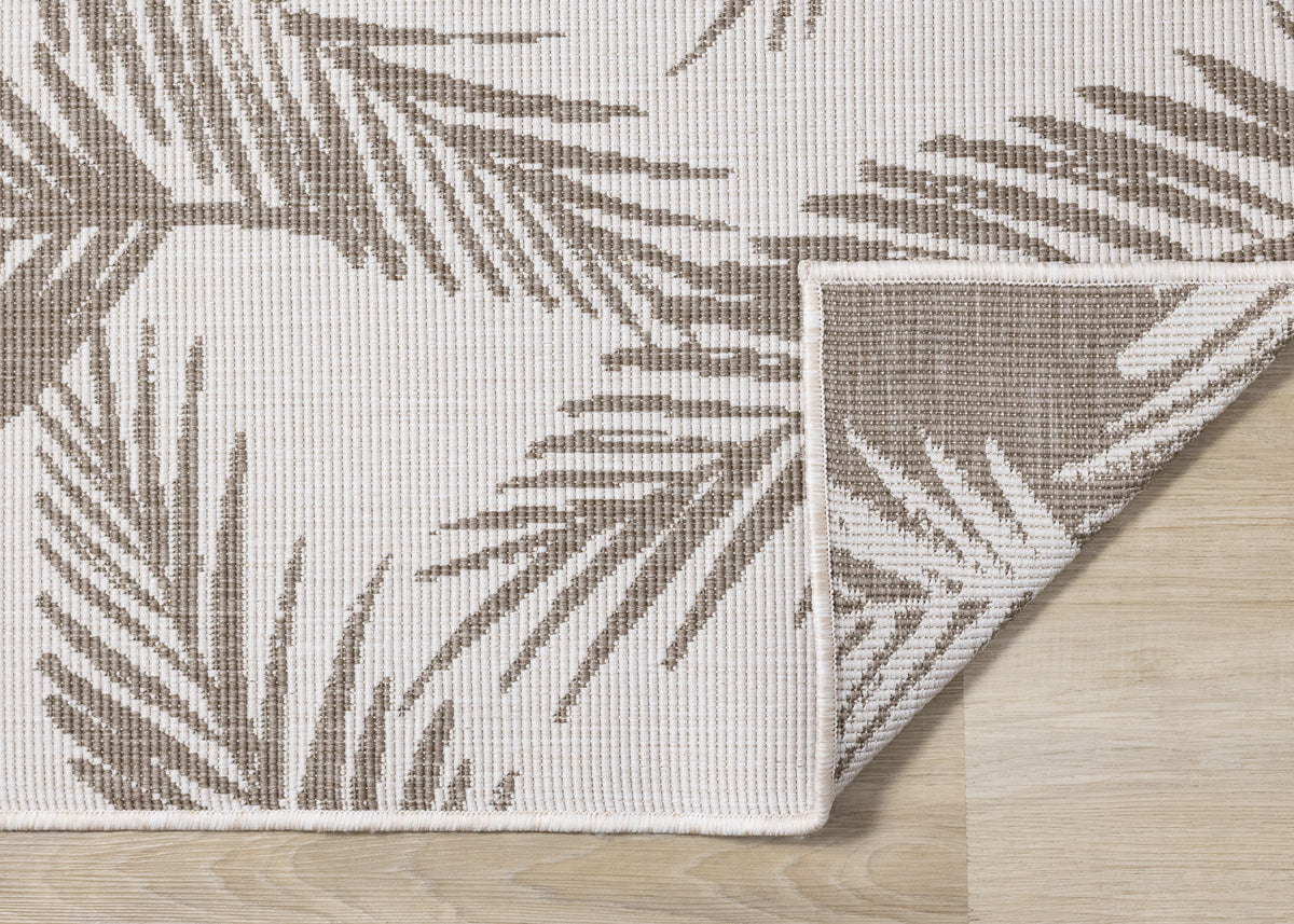 Contemporary Botanical Taupe Area Rug