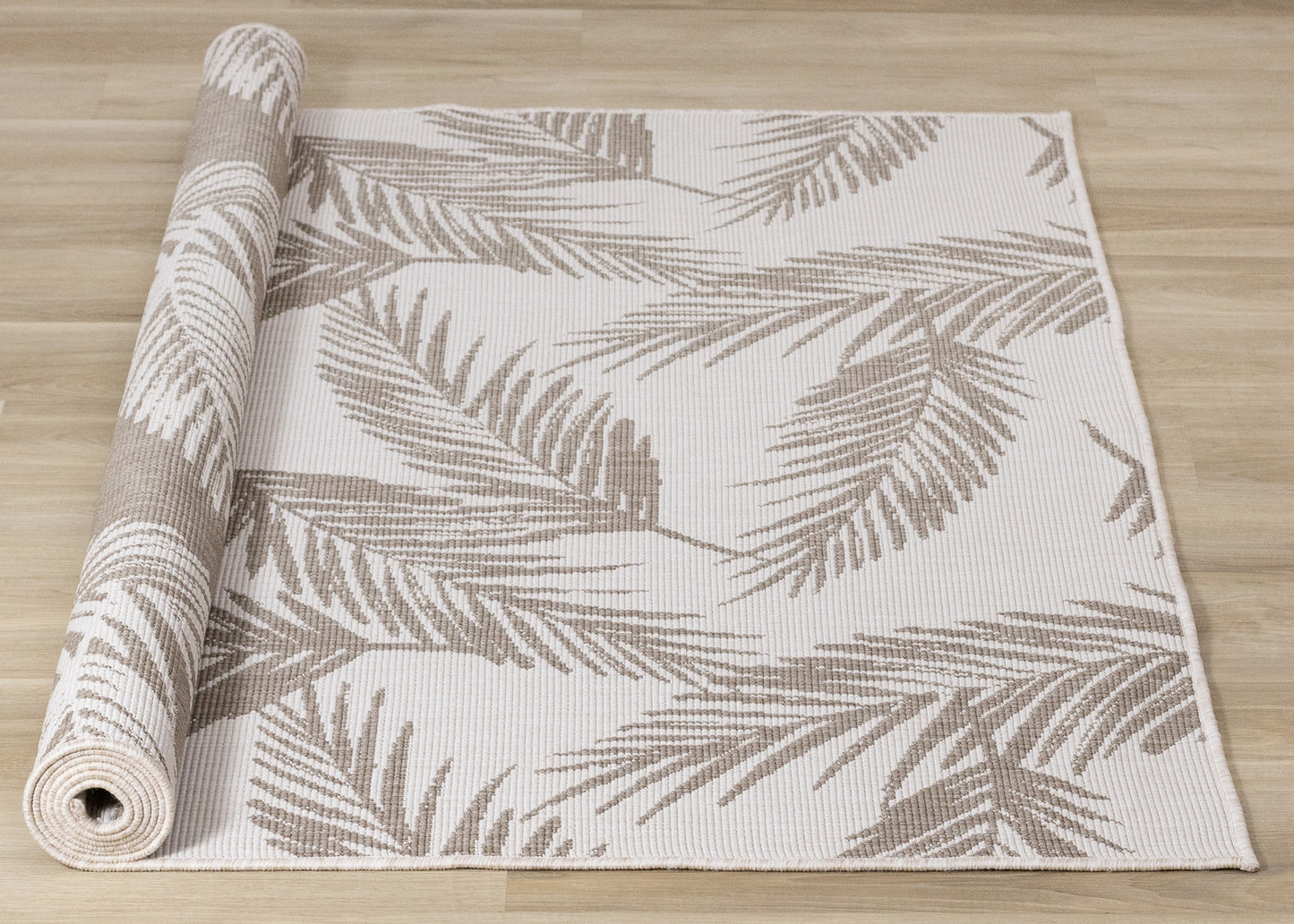 Contemporary Botanical Taupe Area Rug