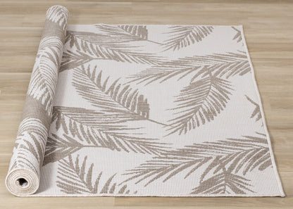 Contemporary Botanical Taupe Area Rug