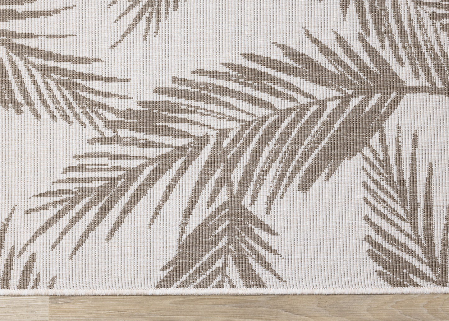 Contemporary Botanical Taupe Area Rug
