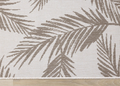 Contemporary Botanical Taupe Area Rug