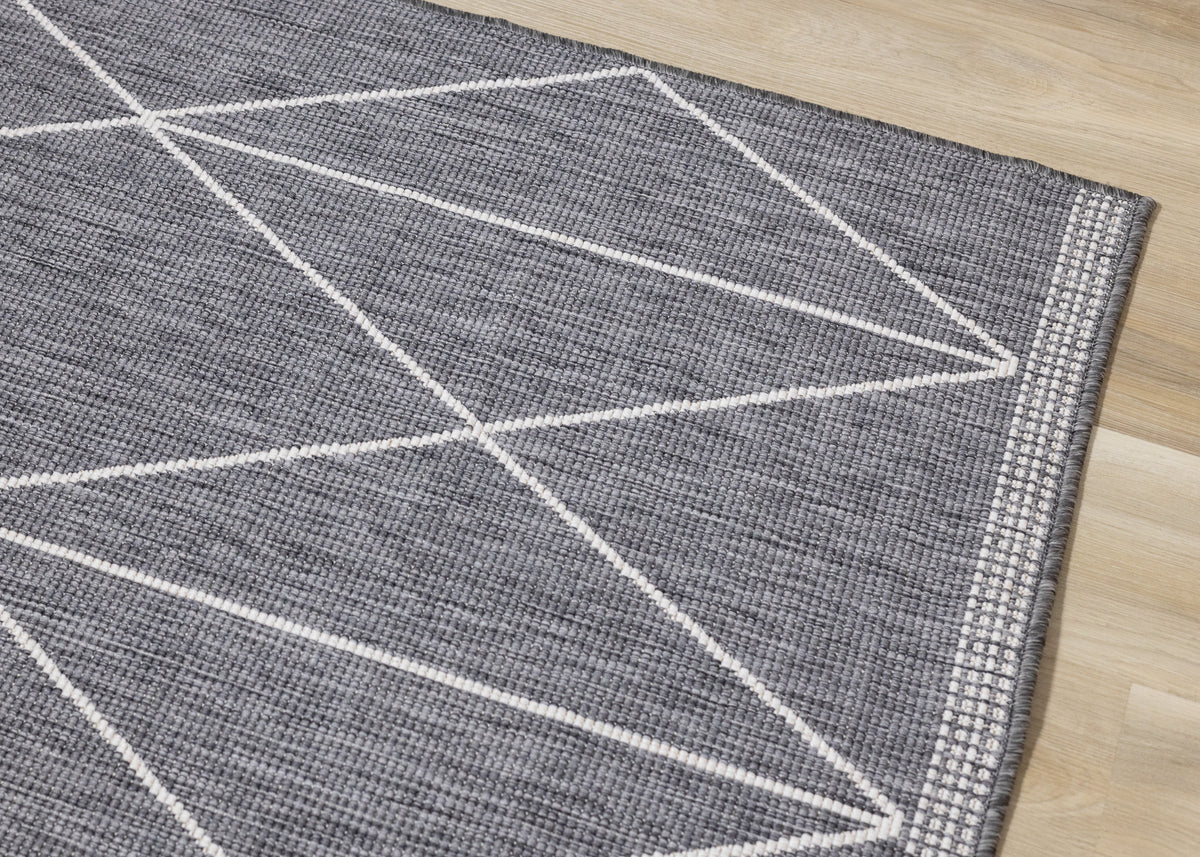 Contemporary Geometric Grey Area Rug