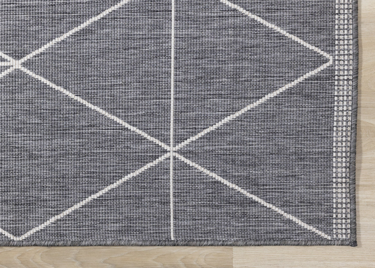 Contemporary Geometric Grey Area Rug