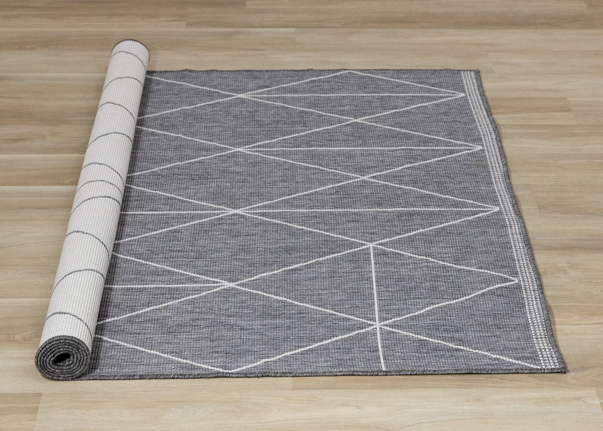 Contemporary Geometric Grey Area Rug