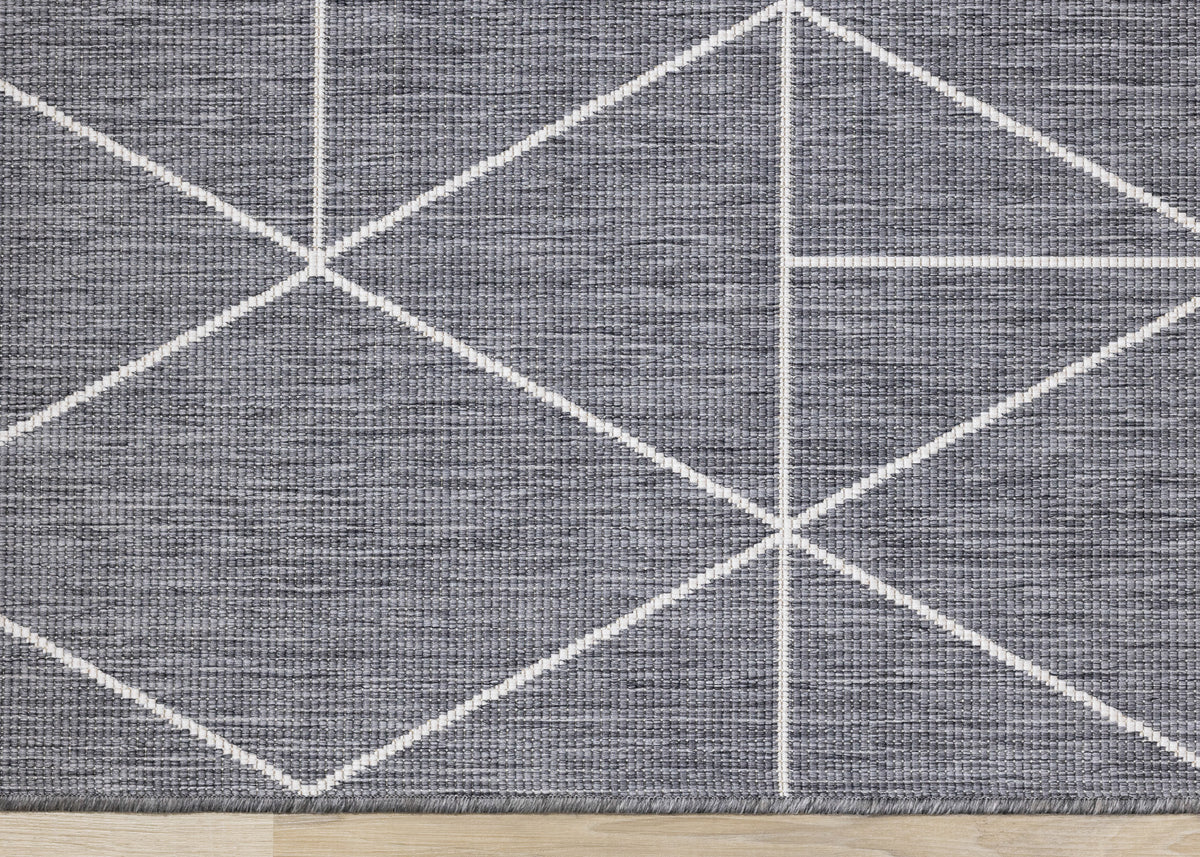 Contemporary Geometric Grey Area Rug