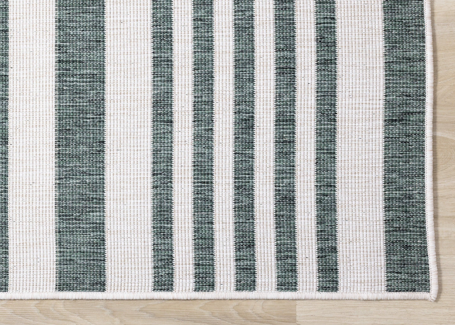 Contemporary Stripes Green Area Rug