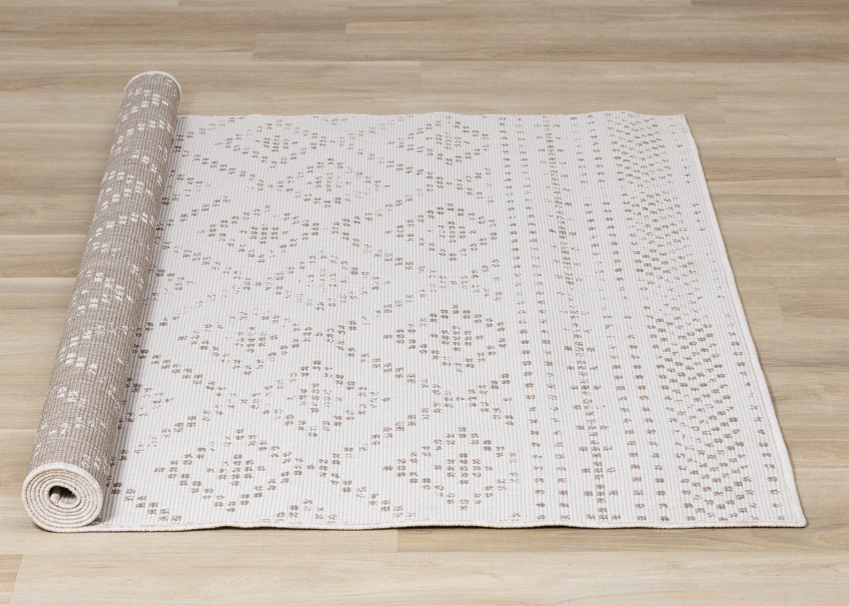 Tribal/Southwestern Geometric Taupe Area Rug