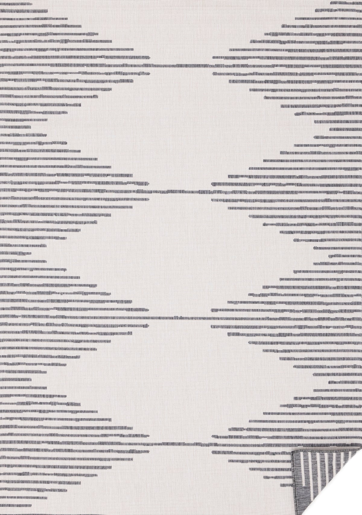 Alfombra geométrica gris de mediados de siglo