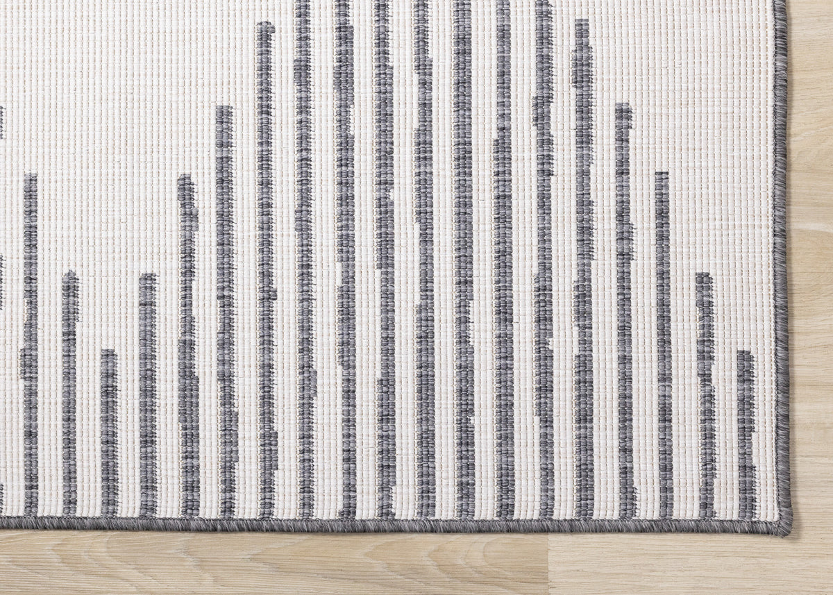Mid-Century Geometric Grey Area Rug