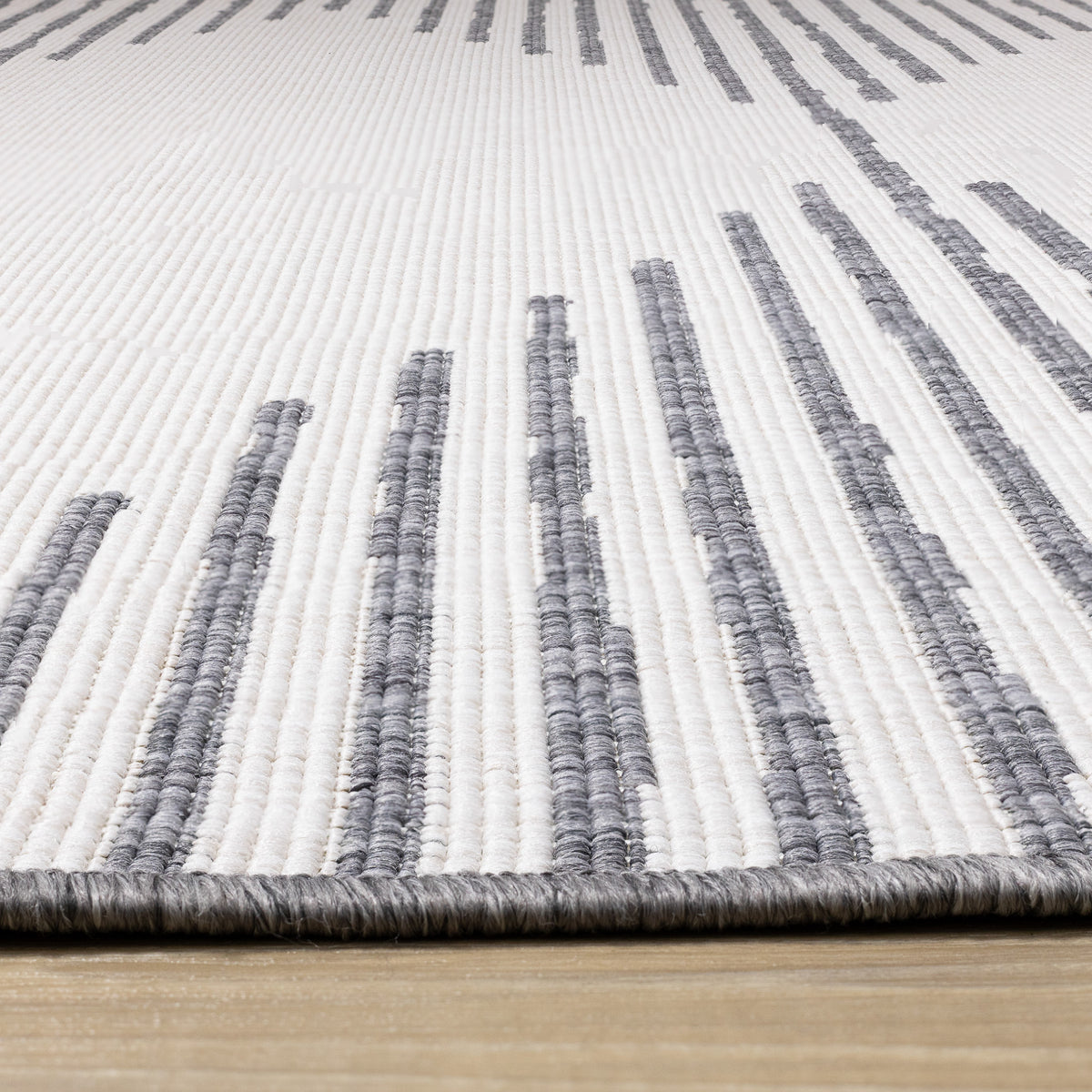 Mid-Century Geometric Grey Area Rug