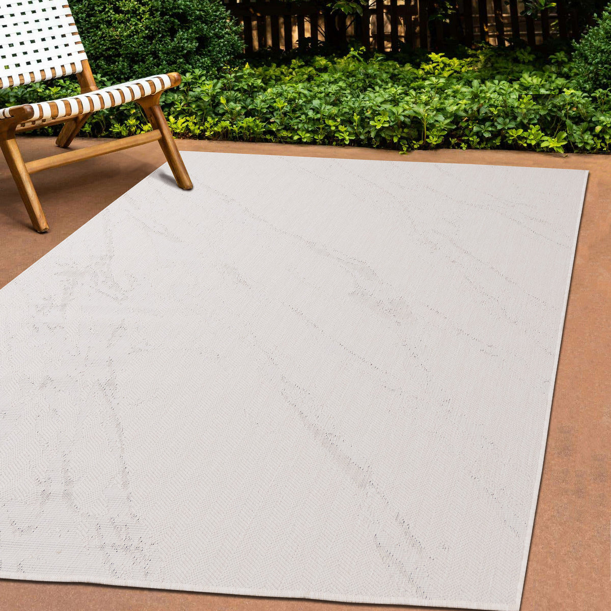 Contemporary Organic Cream Area Rug