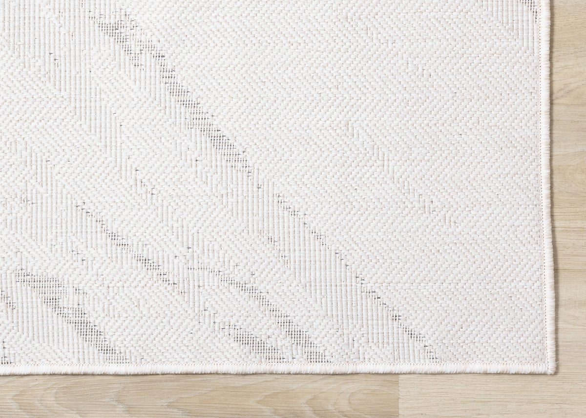 Contemporary Organic Cream Area Rug