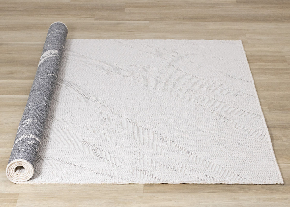 Contemporary Organic Cream Area Rug