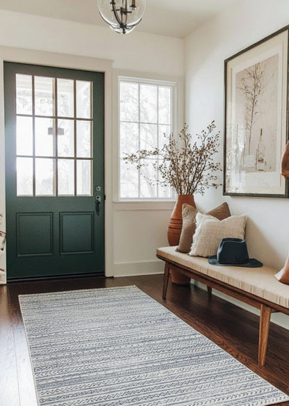 Havana Boho Contemporary Blue Rug