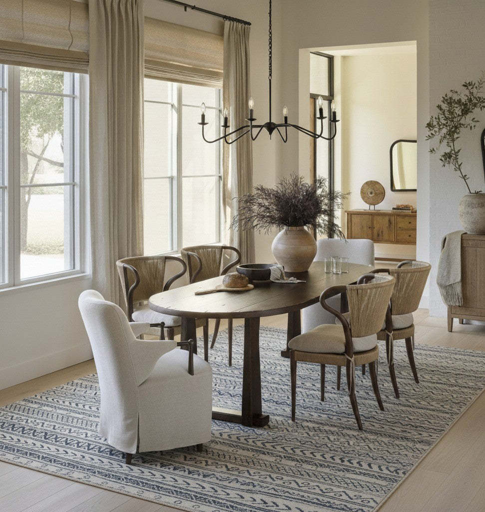 Havana Boho Contemporary Blue Rug