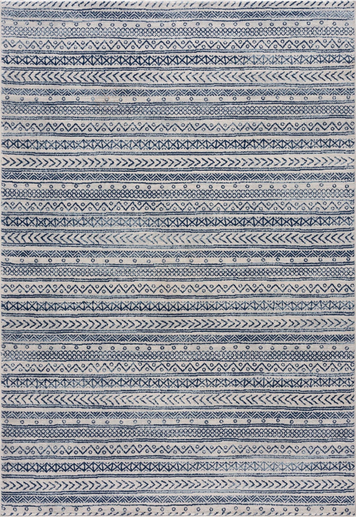 Azura Boho Contemporary Blue Indoor Rug