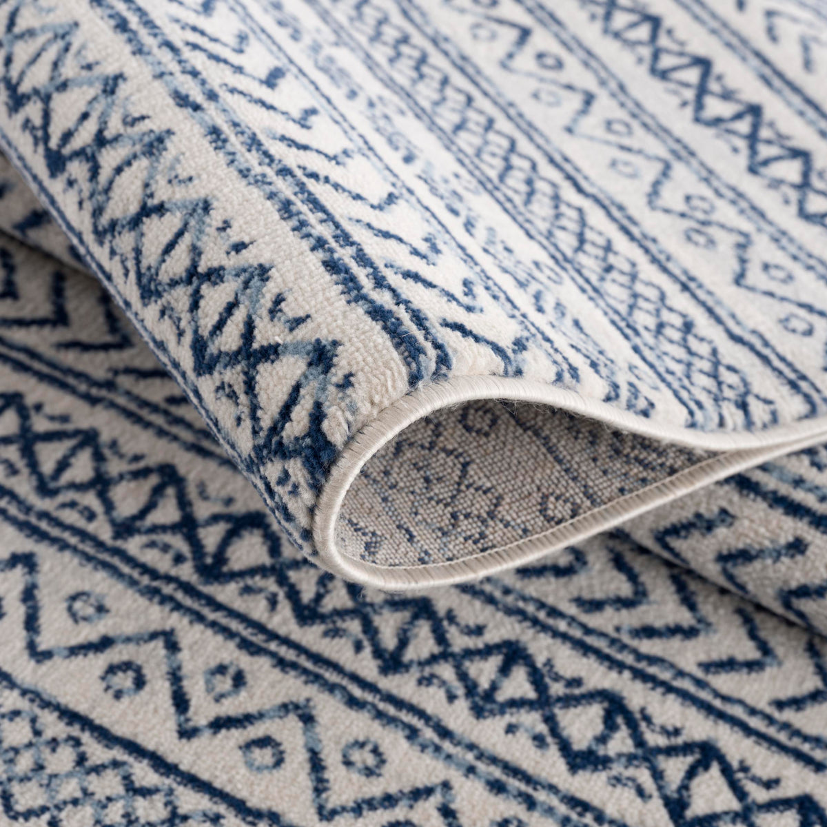 Azura Boho Contemporary Blue Indoor Rug