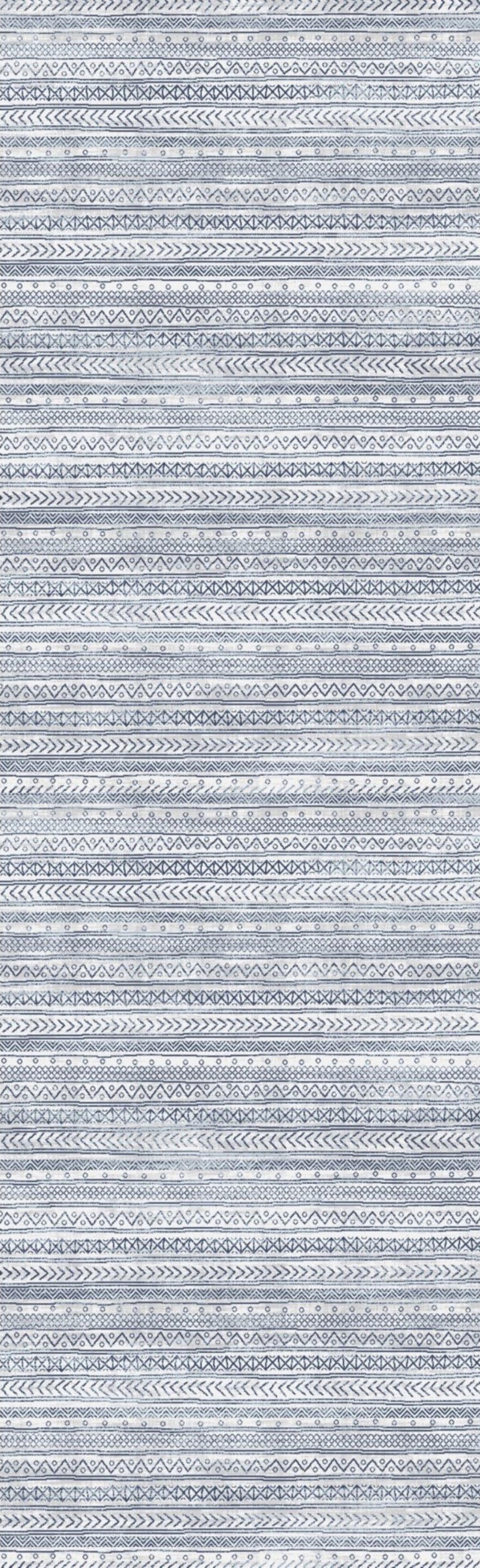 Azura Boho Contemporary Blue Indoor Rug