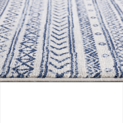 Azura Boho Contemporary Blue Indoor Rug