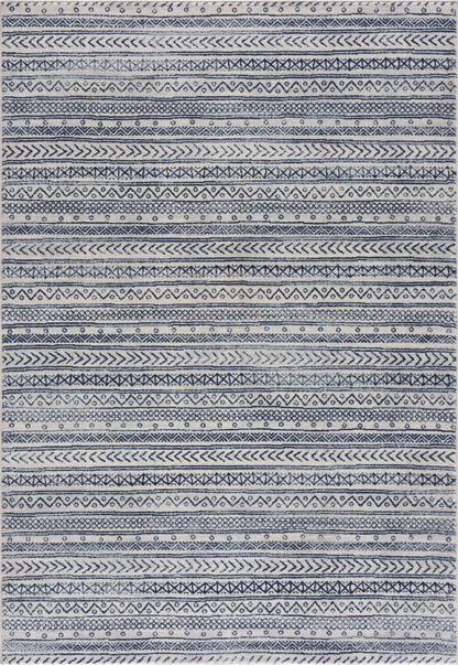 Azura Boho Contemporary Blue Indoor Rug