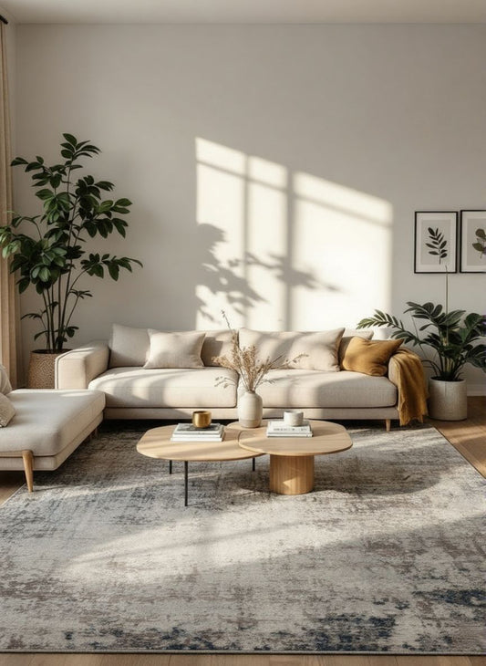 Havana Abstract Contemporary Blue Rug