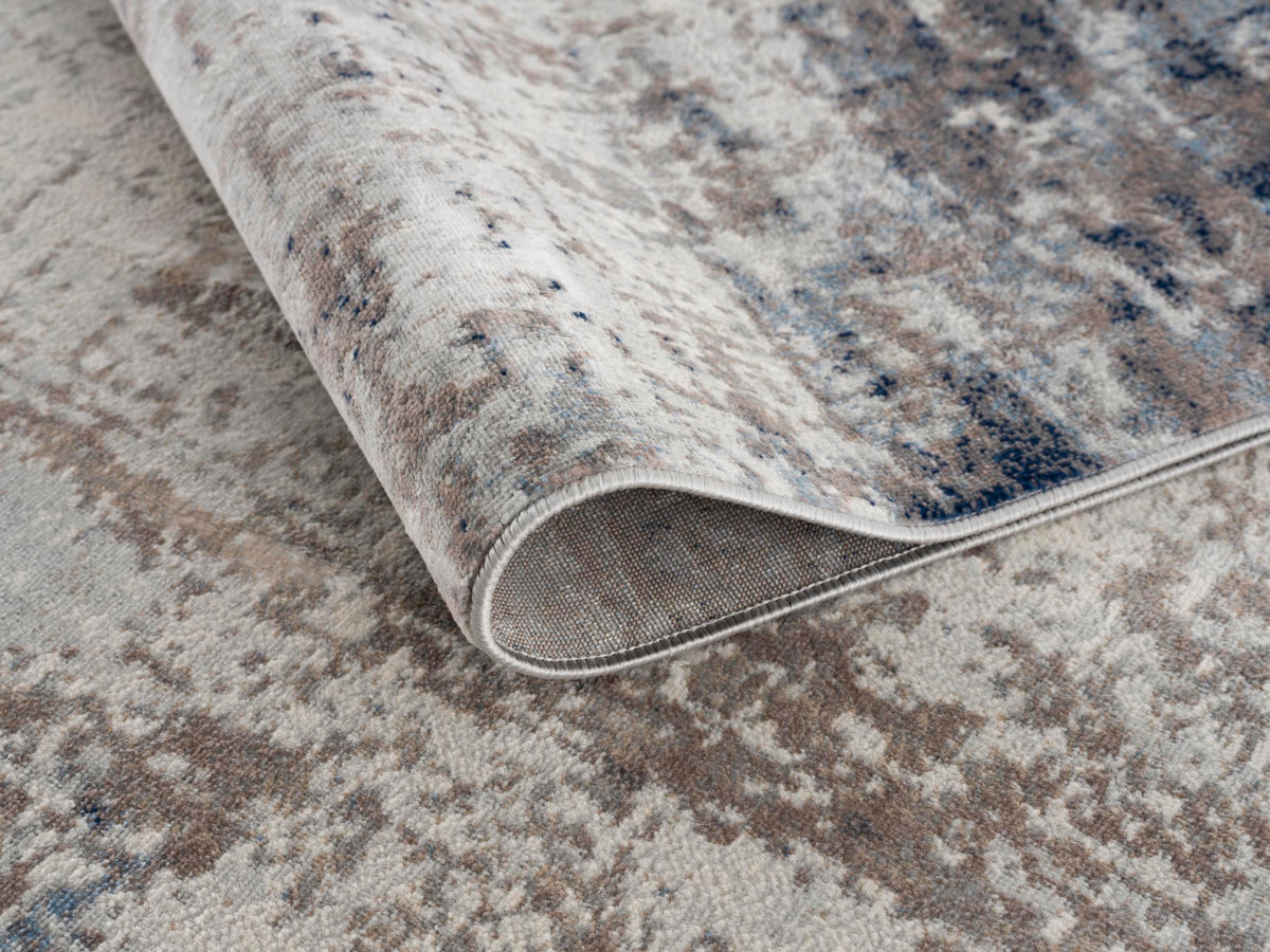 Maru Abstract Contemporary Blue Indoor Rug