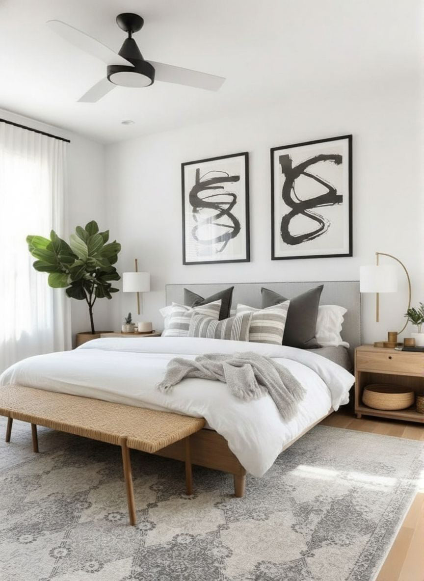 Alfombra marroquí contemporánea gris Havana