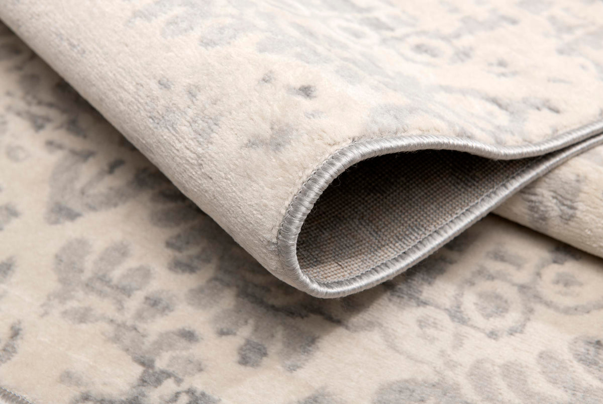 Alfombra de interior tradicional Liora Damask gris