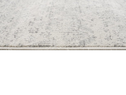 Liora Damask Traditional Grey Indoor Rug