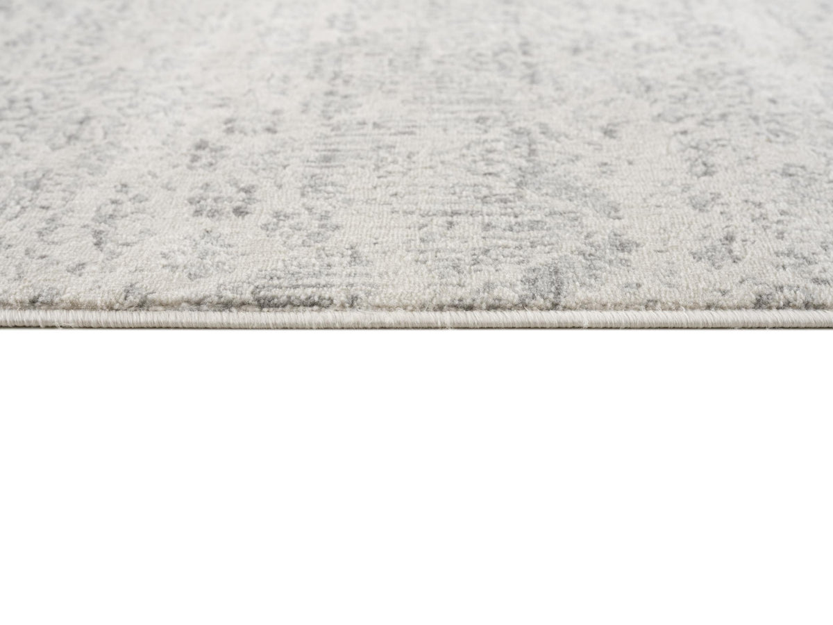Liora Damask Traditional Grey Indoor Rug