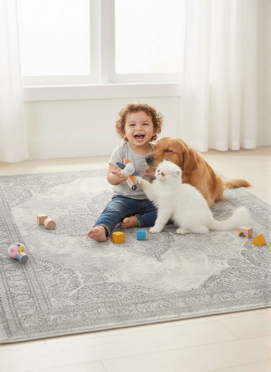 Havana Moroccan South-Western Grey Rug