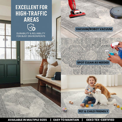 Havana Moroccan South-Western Grey Rug