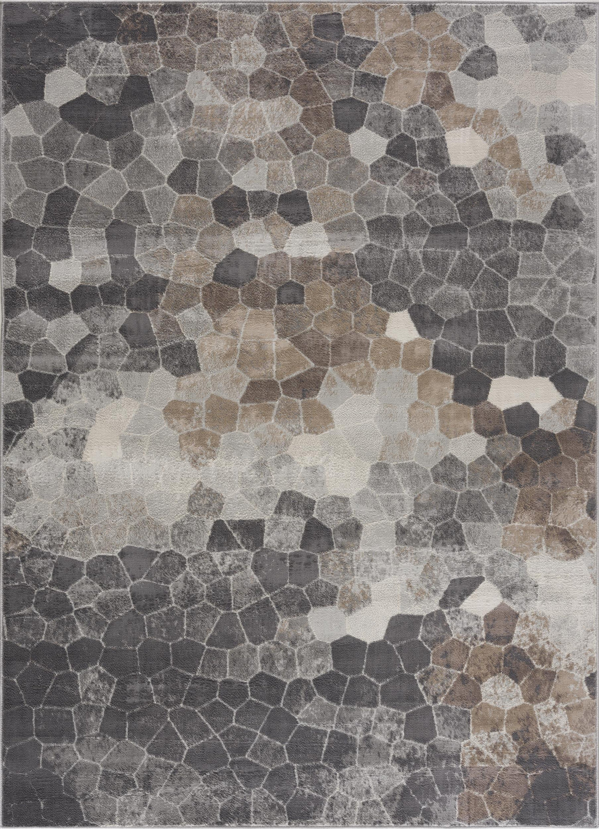 Zahra Mosaic Stone Grey Indoor Rug