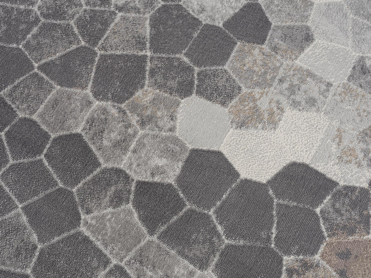 Zahra Mosaic Stone Grey Indoor Rug
