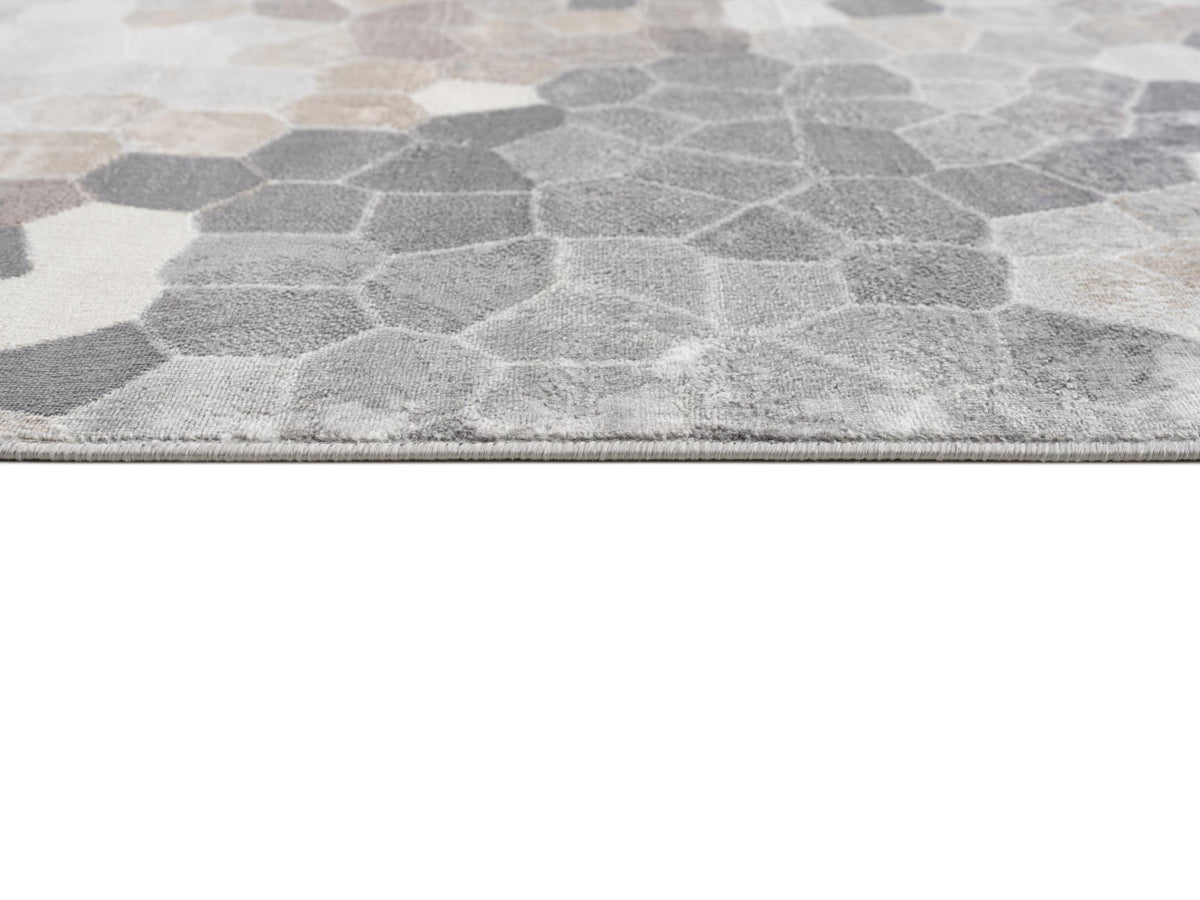 Zahra Mosaic Stone Grey Indoor Rug