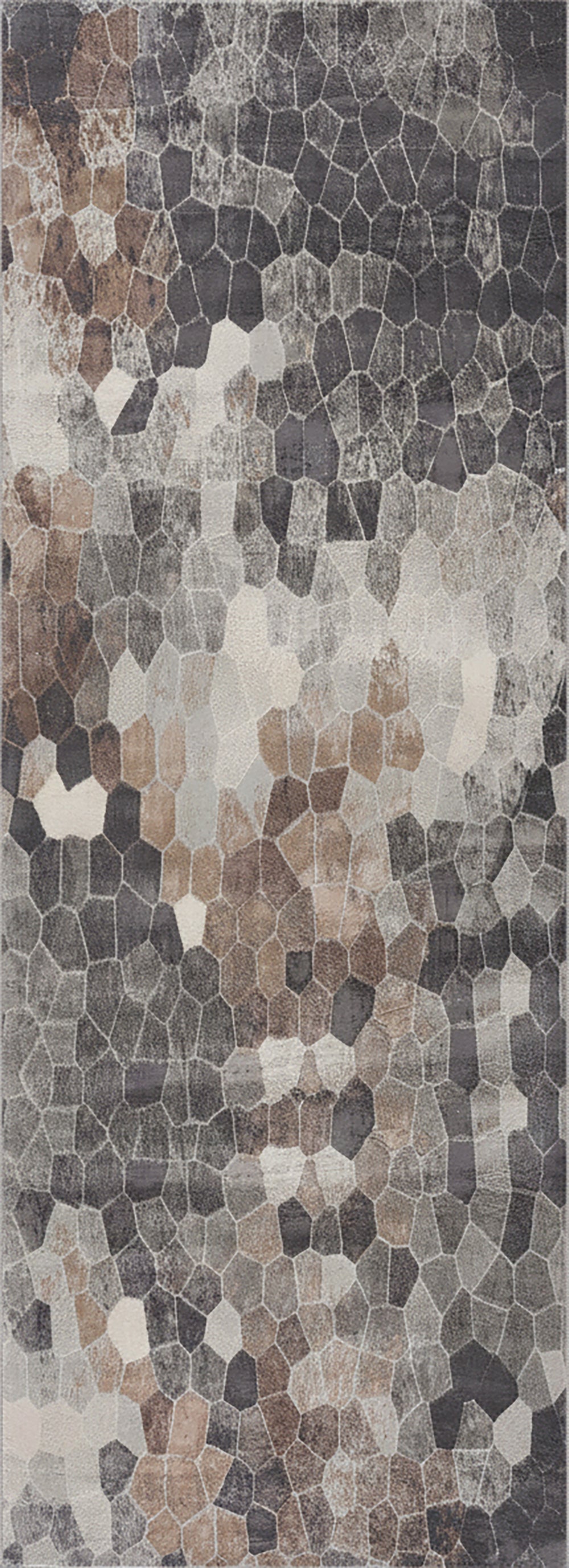 Tapis gris contemporain géométrique Havana