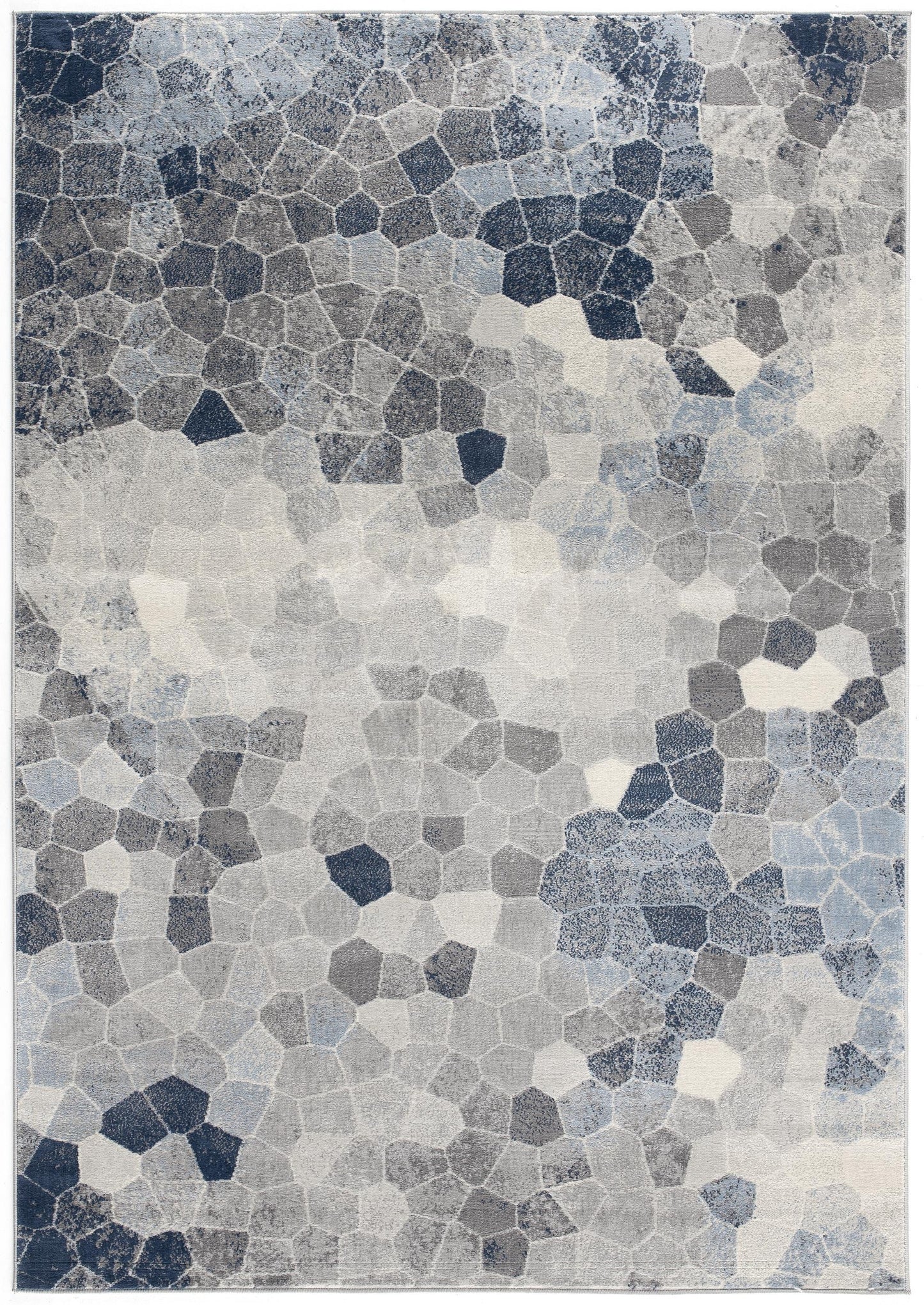 Zahra Mosaic Stone Blue Indoor Rug