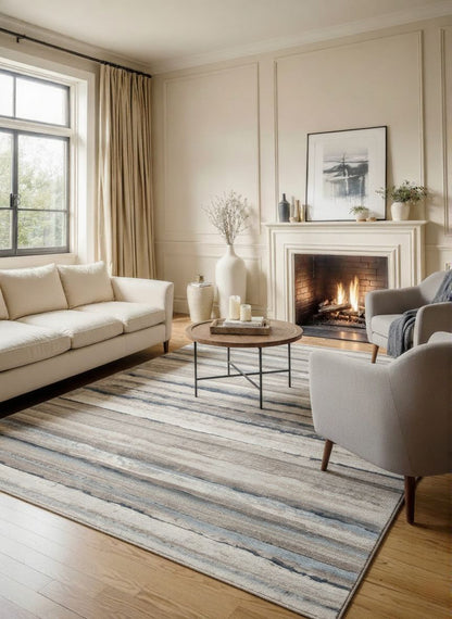 Havana Scandinavian Contemporary Blue Rug