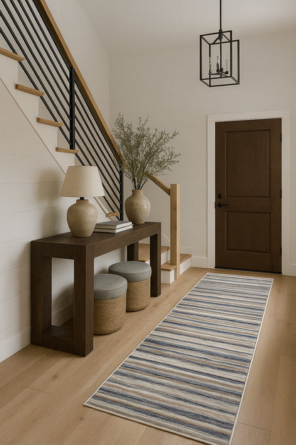 Havana Scandinavian Contemporary Blue Rug