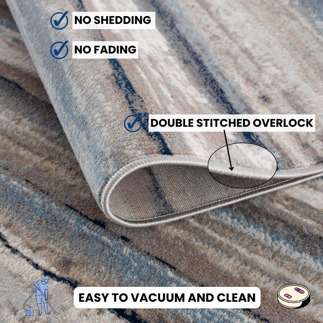 Havana Scandinavian Contemporary Blue Rug