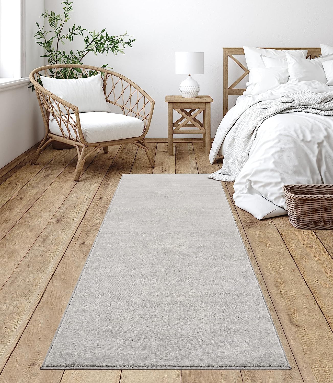 Tapis gris transitionnel moderne Havana