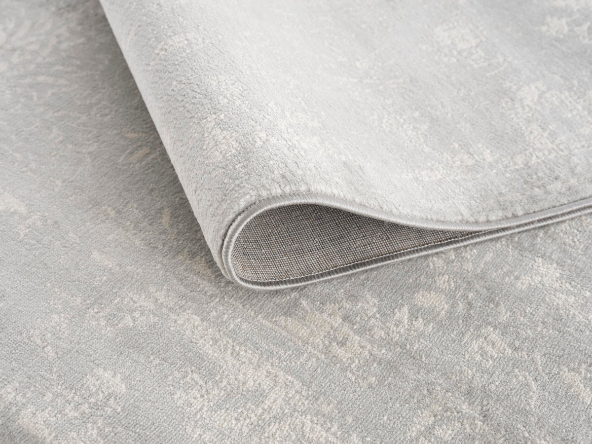 Alfombra de interior contemporánea Safir Abstract en gris y beige