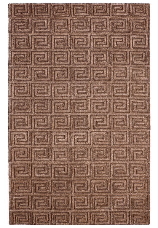 Harkness Geometric Mid-Century Modern Brown Area Rug