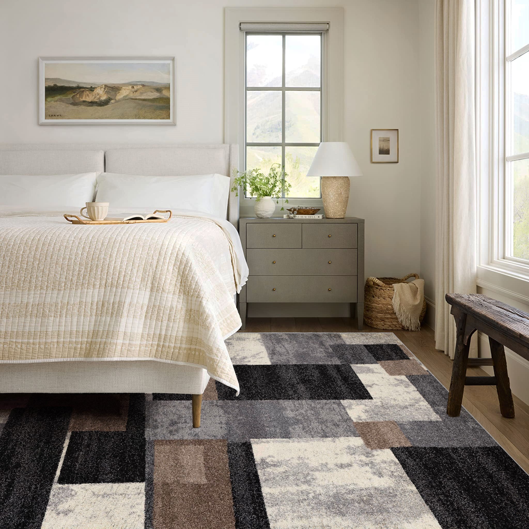 Contemporary Geometric Indoor Area Rug