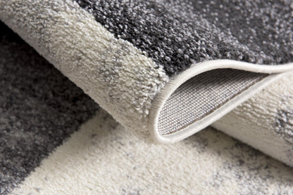 Nova Geometric Contemporary Black Rug