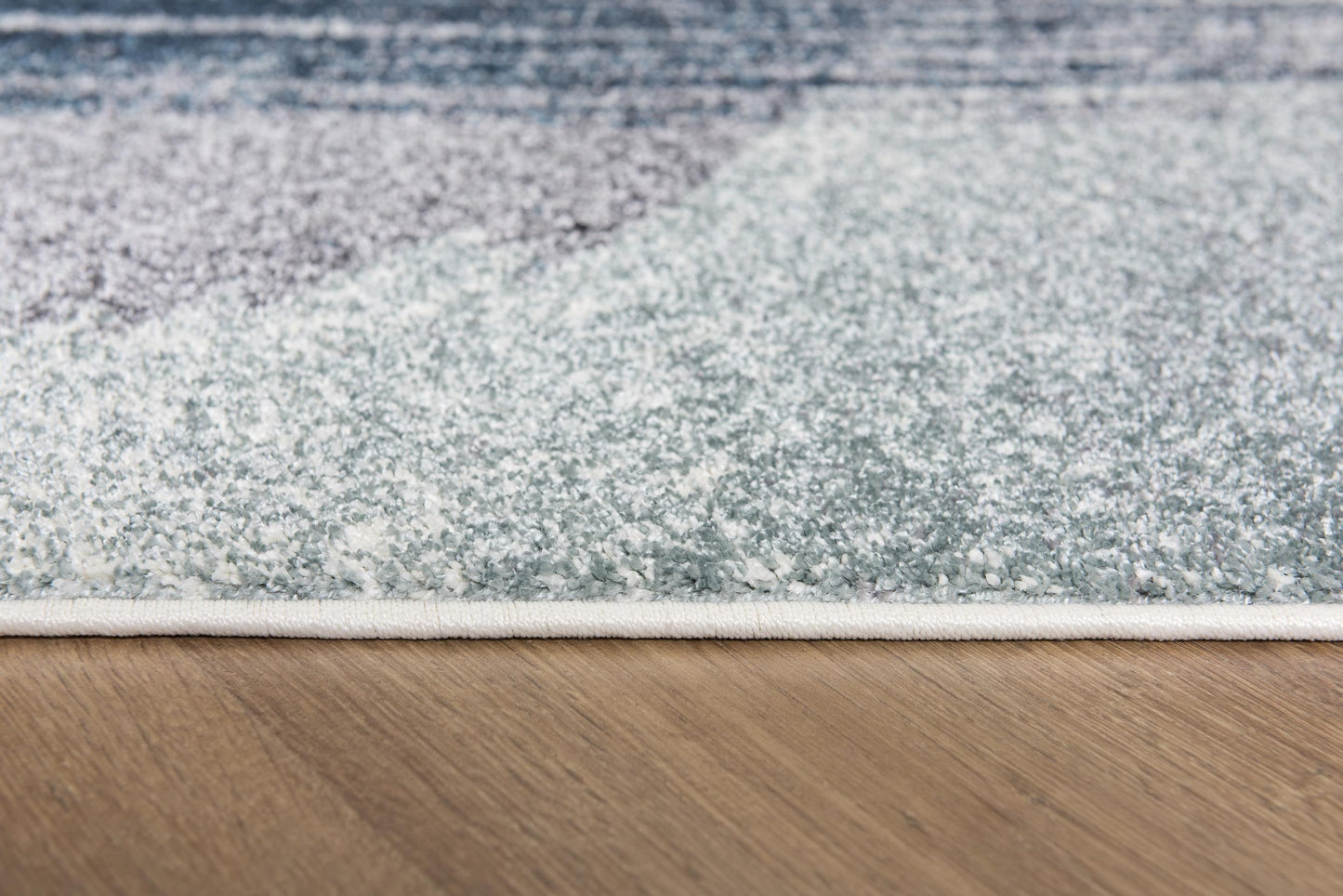 Rivah Abstract Contemporary Blue and White Indoor Rug